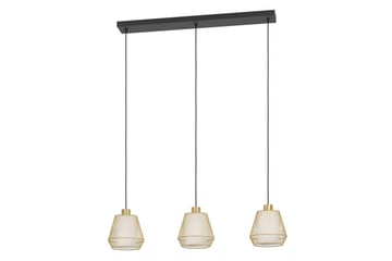 Takpendel Eglo Ciudadela med 3 Lamper - Messing/Hvit/Svart - Belysning - Innendørsbelysning & Lamper - Vinduslampe