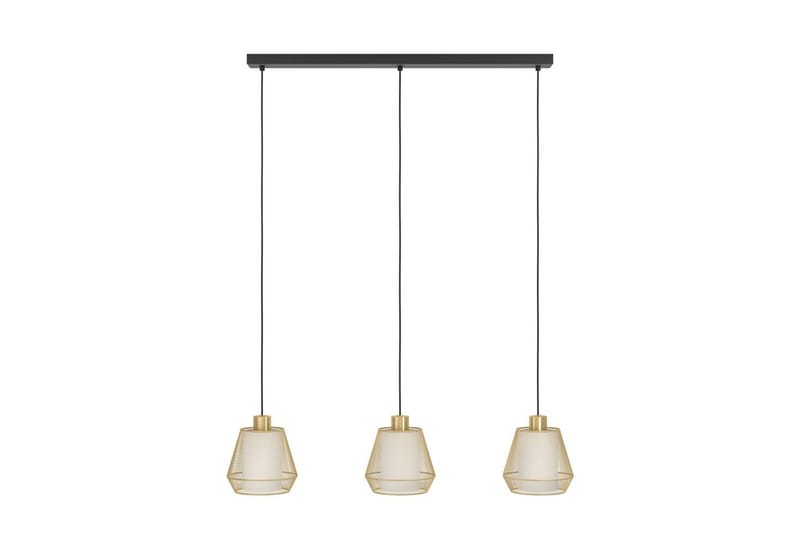 Takpendel Eglo Ciudadela med 3 Lamper - Messing/Hvit/Svart - Belysning - Innendørsbelysning & Lamper - Vinduslampe
