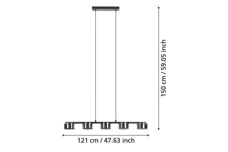 Takpendel Eglo Copillos Svart/Transparent med 5 Lamper - Belysning - Innendørsbelysning & Lamper - Vinduslampe