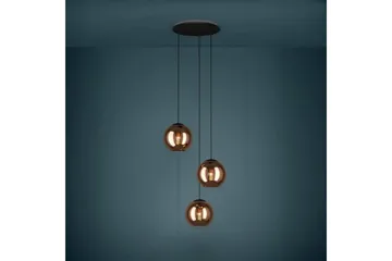Takpendel Eglo Cordoba Rondell Svart/Kobber med 3 Lamper - Belysning - Innendørsbelysning & Lamper - Vinduslampe