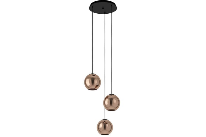 Takpendel Eglo Cordoba Rondell Svart/Kobber med 3 Lamper - Belysning - Innendørsbelysning & Lamper - Vinduslampe