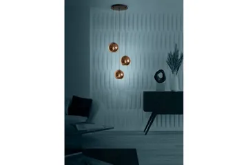 Takpendel Eglo Cordoba Rondell Svart/Kobber med 3 Lamper - Belysning - Innendørsbelysning & Lamper - Vinduslampe