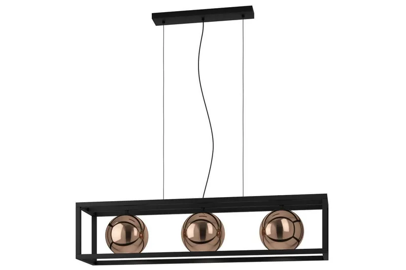 Takpendel Eglo Cordoba Svart/Kobber Ramme med 3 Lamper