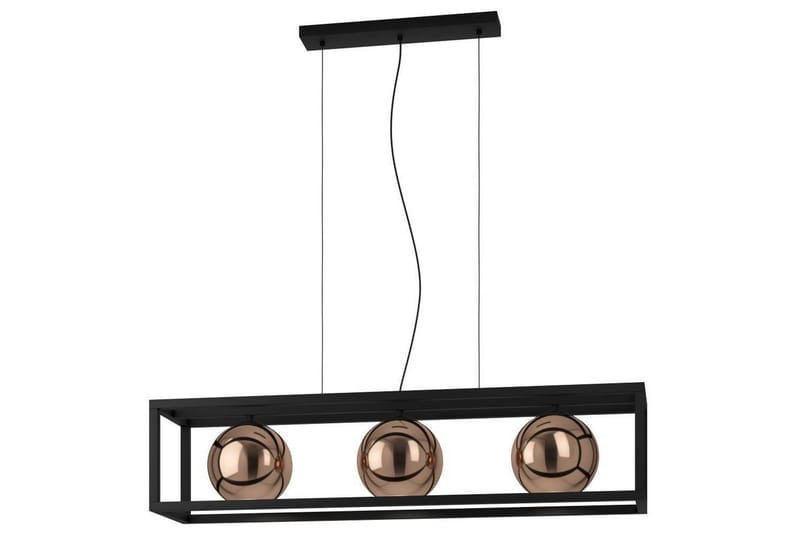 Takpendel Eglo Cordoba Svart/Kobber Ramme med 3 Lamper