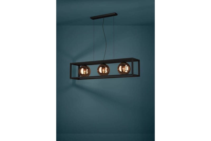 Takpendel Eglo Cordoba Svart/Kobber Ramme med 3 Lamper - Belysning - Innendørsbelysning & Lamper - Vinduslampe