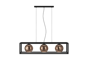 Takpendel Eglo Cordoba Svart/Kobber Ramme med 3 Lamper - Belysning - Innendørsbelysning & Lamper - Vinduslampe