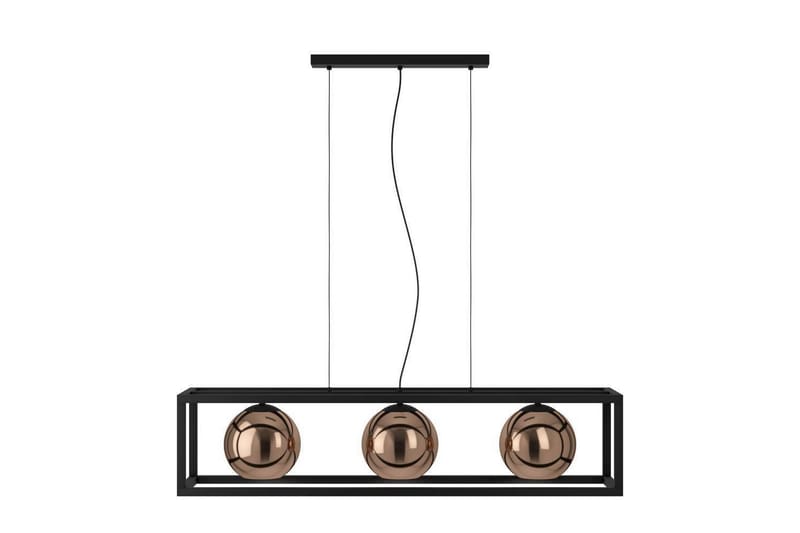 Takpendel Eglo Cordoba Svart/Kobber Ramme med 3 Lamper - Belysning - Innendørsbelysning & Lamper - Vinduslampe