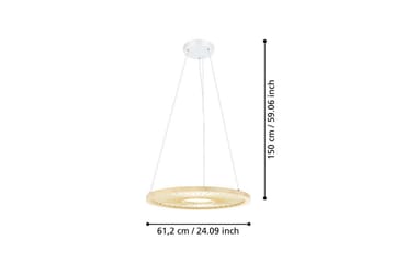 Takpendel Eglo Dehesa Rondell Hvit/Natur - Belysning - Innendørsbelysning & Lamper - Vinduslampe