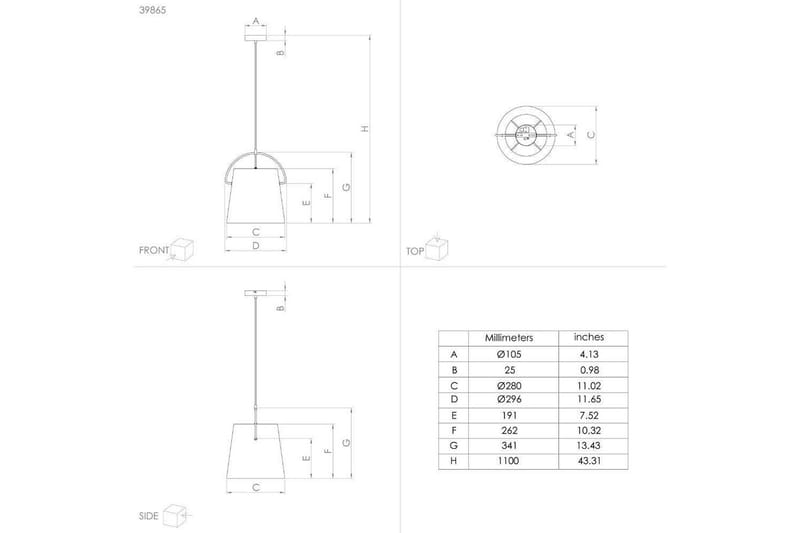 Takpendel Eglo Granadillos Svart - Belysning - Innendørsbelysning & Lamper - Vinduslampe