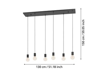 Takpendel Eglo Huebro Svart med 6 Lamper - Belysning - Innendørsbelysning & Lamper - Vinduslampe