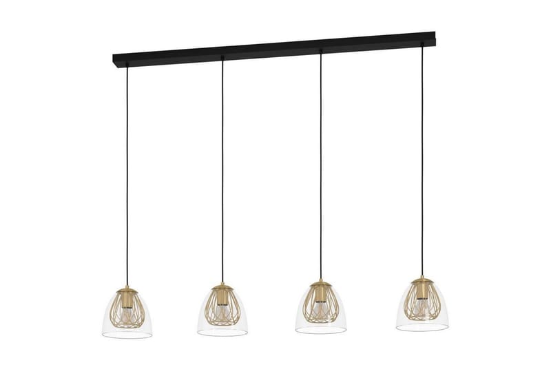 Takpendel Eglo Jazminia Messing/Klar med 4 Lamper