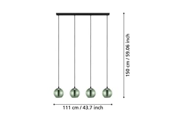 Takpendel Eglo Lemorieta Svart/Gull med 4 Lamper - Belysning - Innendørsbelysning & Lamper - Vinduslampe