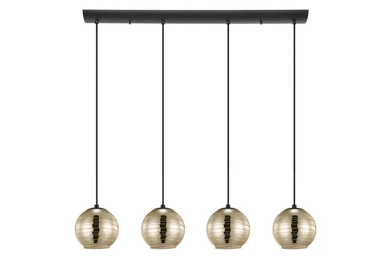 Takpendel Eglo Lemorieta Svart/Gull med 4 Lamper