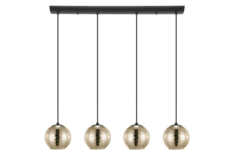 Takpendel Eglo Lemorieta Svart/Gull med 4 Lamper