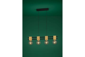 Takpendel Eglo Levantara Svart/Tre med 4 Lamper - Belysning - Innendørsbelysning & Lamper - Vinduslampe