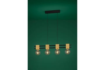 Takpendel Eglo Levantara Svart/Tre med 4 Lamper - Belysning - Innendørsbelysning & Lamper - Vinduslampe