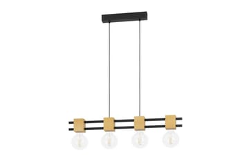 Takpendel Eglo Levantara Svart/Tre med 4 Lamper - Belysning - Innendørsbelysning & Lamper - Vinduslampe