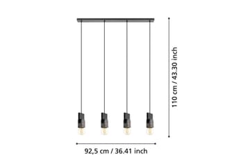 Takpendel Eglo Lobatia med 4 Lamper - Svart/Grå/Hvit - Belysning - Innendørsbelysning & Lamper - Vinduslampe