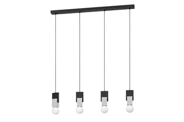 Takpendel Eglo Lobatia med 4 Lamper - Svart/Grå/Hvit - Belysning - Innendørsbelysning & Lamper - Vinduslampe