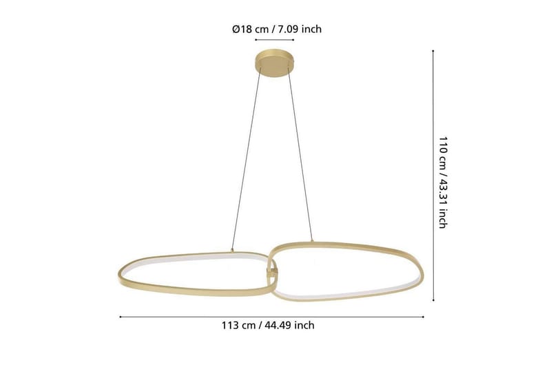 Takpendel Eglo Lodosa Messing - Belysning - Innendørsbelysning & Lamper - Vinduslampe
