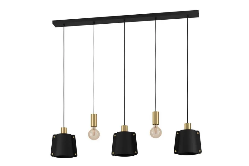 Takpendel Eglo Majagua Svart/Messing med 5 Lamper