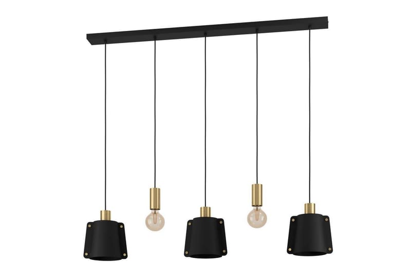 Takpendel Eglo Majagua Svart/Messing med 5 Lamper