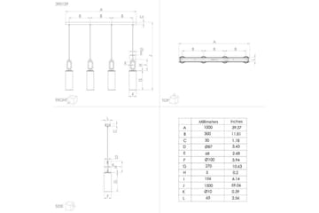 Takpendel Eglo Majana Opalhvit/Krom med 3 Lamper - Belysning - Innendørsbelysning & Lamper - Vinduslampe