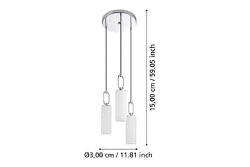 Takpendel Eglo Majana Opalhvit/Krom Rondell med 3 Lamper - Belysning - Innendørsbelysning & Lamper - Vinduslampe