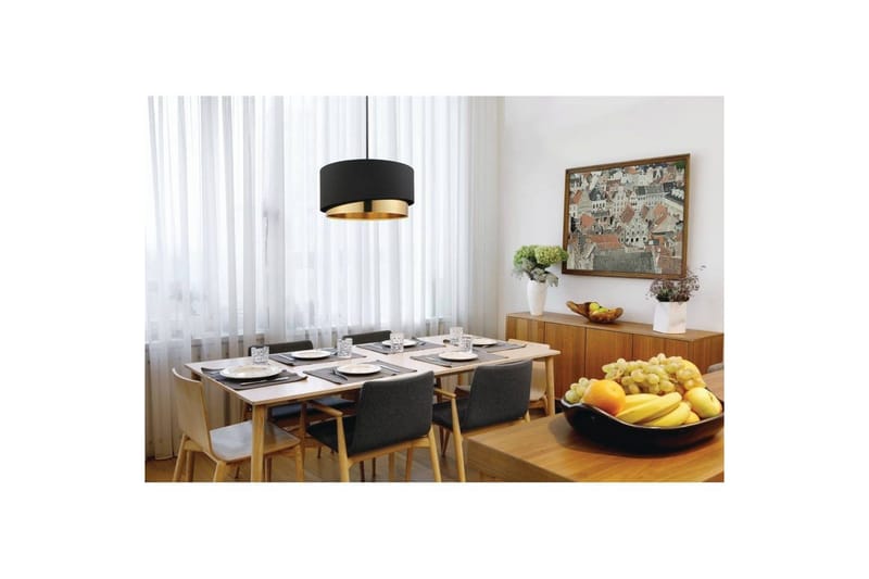 Takpendel Eglo Manderline Svart/Messing 45 cm - 45 cm - Belysning - Innendørsbelysning & Lamper - Vinduslampe