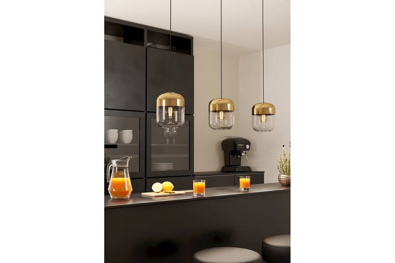 Takpendel Eglo Maryvilla med 3 lamper - Svart/Bronse/Gull/Gul - Belysning - Innendørsbelysning & Lamper - Vinduslampe