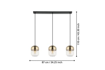 Takpendel Eglo Maryvilla med 3 lamper - Svart/Bronse/Gull/Gul - Belysning - Innendørsbelysning & Lamper - Vinduslampe