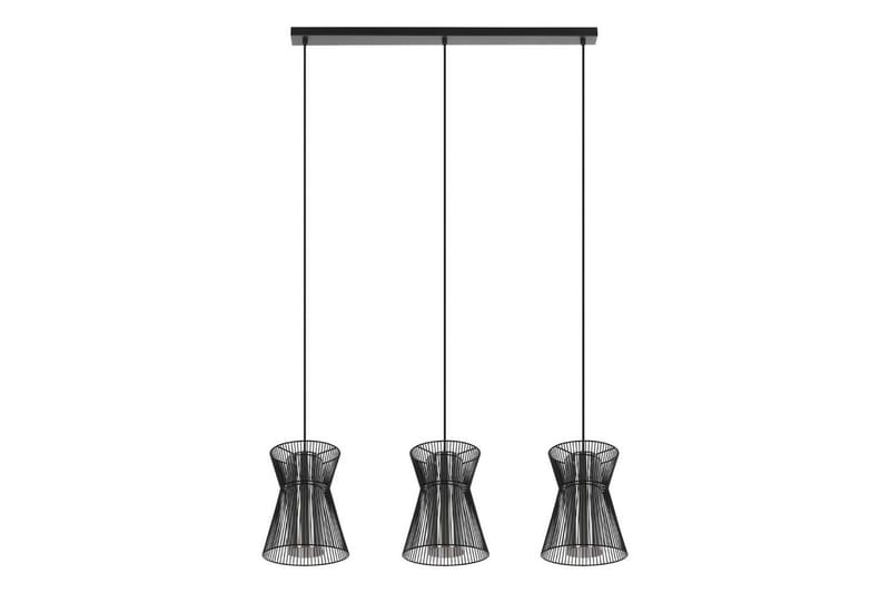 Takpendel Eglo Maseta med 3 Lamper Svart Svart-Transparent - Svart - Belysning - Innendørsbelysning & Lamper - Vinduslampe