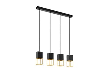 Takpendel Eglo Montebaldo med 4 Lamper - Svart/Gull - Belysning - Innendørsbelysning & Lamper - Vinduslampe