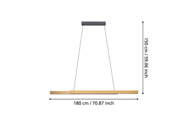Takpendel Eglo Montebuono Brun - Belysning - Innendørsbelysning & Lamper - Vinduslampe