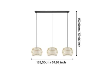 Takpendel Eglo Monterroso Natur med 3 Lamper - Belysning - Innendørsbelysning & Lamper - Vinduslampe