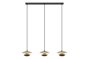 Takpendel Eglo Nuvano 3 Lamper - Svart/Gull - Belysning - Innendørsbelysning & Lamper - Vinduslampe