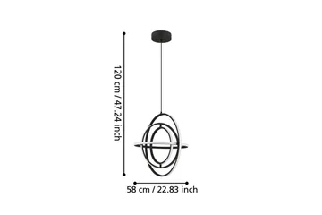 Takpendel Eglo Retornio Svart/Hvit 58 cm - 58 cm - Belysning - Innendørsbelysning & Lamper - Vinduslampe