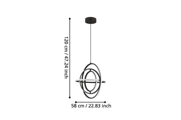 Takpendel Eglo Retornio Svart/Hvit 58 cm - 58 cm - Belysning - Innendørsbelysning & Lamper - Vinduslampe