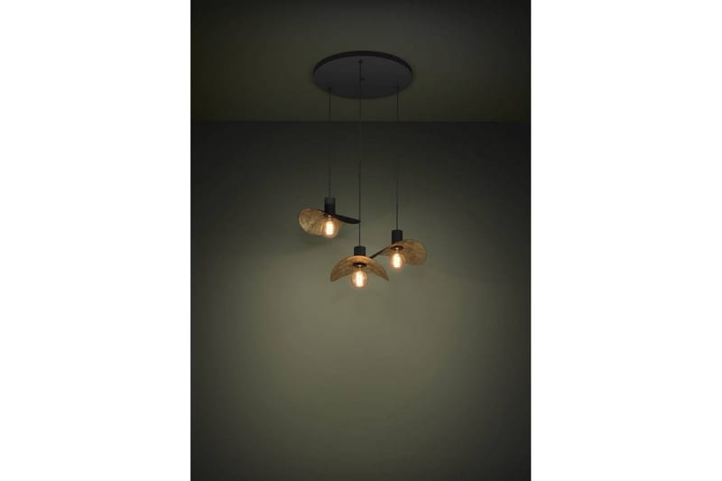Takpendel Eglo Saceda Svart/Gull Rondell med 3 Lamper - Belysning - Innendørsbelysning & Lamper - Vinduslampe