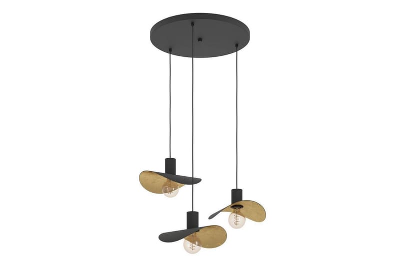 Takpendel Eglo Saceda Svart/Gull Rondell med 3 Lamper - Belysning - Innendørsbelysning & Lamper - Vinduslampe