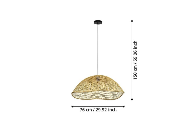 Takpendel Eglo Sambucona Tre/Svart 72 cm - 72 cm - Belysning - Innendørsbelysning & Lamper - Vinduslampe