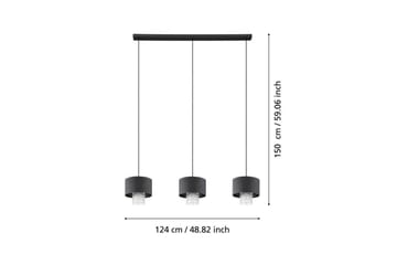 Takpendel Eglo Sapuara Svart Krystall med 3 Lamper - Belysning - Innendørsbelysning & Lamper - Vinduslampe