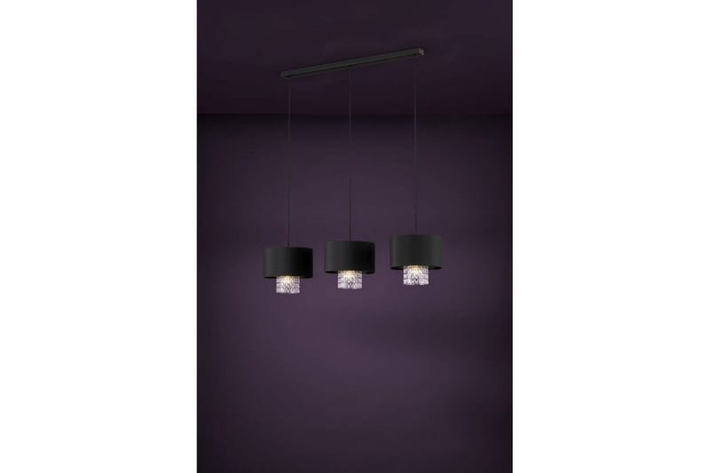 Takpendel Eglo Sapuara Svart Krystall med 3 Lamper - Belysning - Innendørsbelysning & Lamper - Vinduslampe