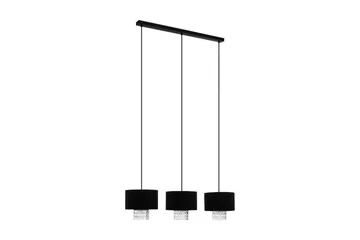 Takpendel Eglo Sapuara Svart Krystall med 3 Lamper - Belysning - Innendørsbelysning & Lamper - Vinduslampe