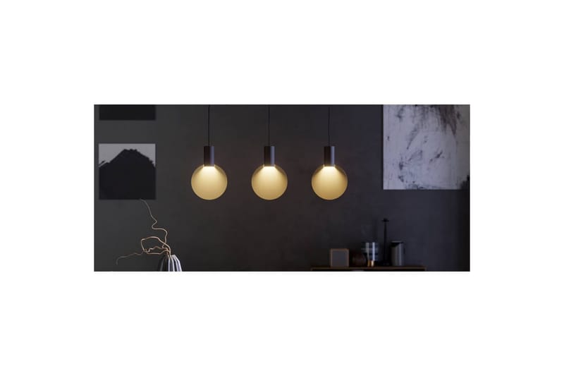 Takpendel Eglo Sarona med 3 lamper - Svart/Gull - Belysning - Innendørsbelysning & Lamper - Vinduslampe