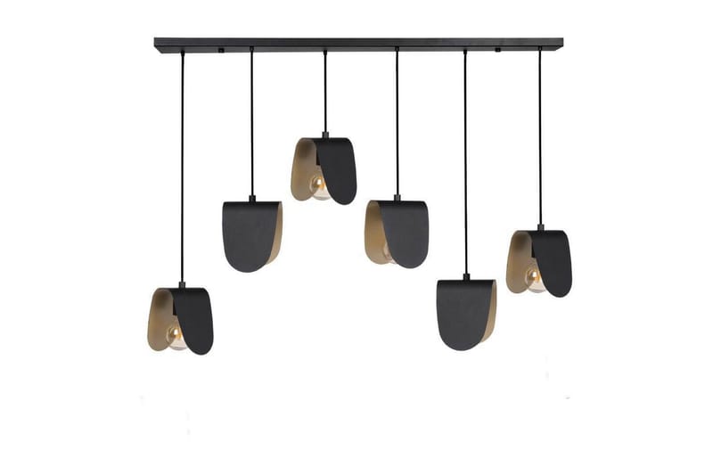 Takpendel Eglo Serenara Svart/Gull med 6 lamper