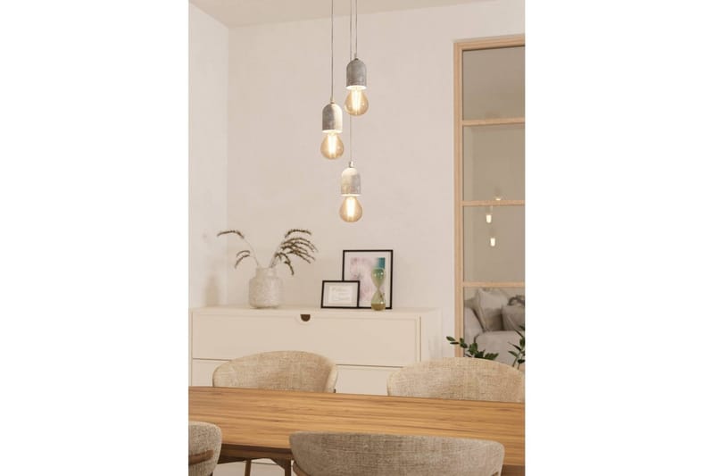Takpendel Eglo Silvares med 3 Lamper - Grå - Belysning - Innendørsbelysning & Lamper - Vinduslampe