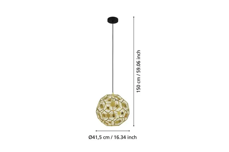 Takpendel Eglo Skoura Rund Messing 41 cm - 41 cm - Belysning - Innendørsbelysning & Lamper - Vinduslampe