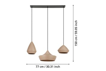 Takpendel Eglo Torremolinos Sand/Svart med 3 Lamper - Belysning - Innendørsbelysning & Lamper - Vinduslampe