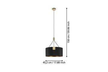 Takpendel Eglo Tortola 1 Svart/Messing - Belysning - Innendørsbelysning & Lamper - Vinduslampe